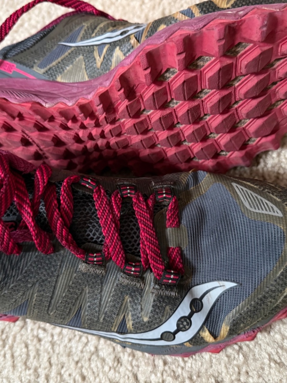 Saucony Peregrine 7 Trail-Running Shoes Sz 8 Hiking Lugged Trail Outdoors - Picture 4 of 8